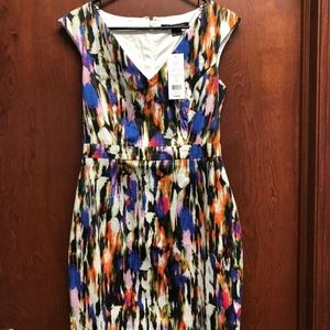 French Connection Dress size 6 Sheath Streak-Print